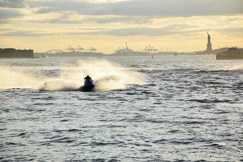 Jet skiing in New York